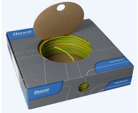 Donne VD Draad Groen/ Geel- VD 2,5mm² Per 100 Meter