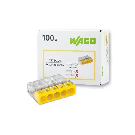 Lasklem wago 5-polig (doos 100st)
