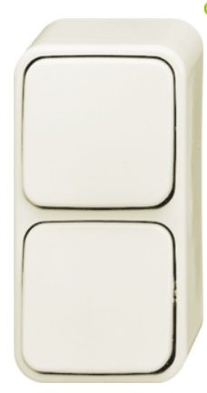 Busch-Jaeger Opbouw Wissel-Wisselschakelaar Wit