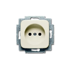 Busch-Jaeger Reflex Wandcontactdoos 1V Zonder Randaarde Crème