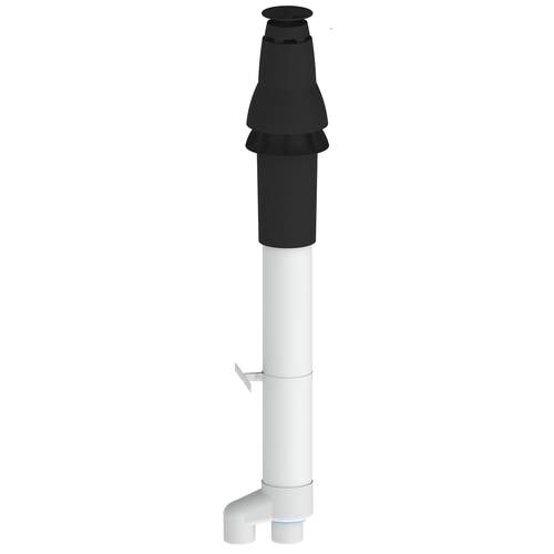 Burgerhout Safe-PP Kunststof Skyline Dakdoorvoer HR Zwart 2x80mm