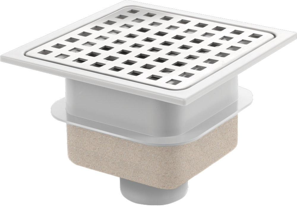 Doucheput 15x15 onderaansluiting