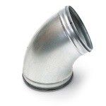 Spiralo gladde bocht 45 graden 125mm rubber