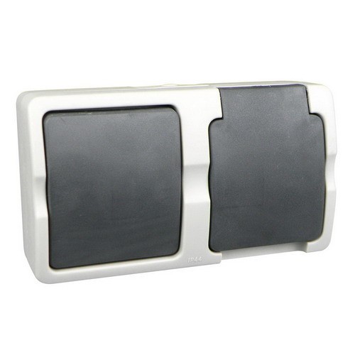 Ratio WD Combinatie WCD + Wisselschakelaar Opbouw Horizontaal - Afbeelding 2