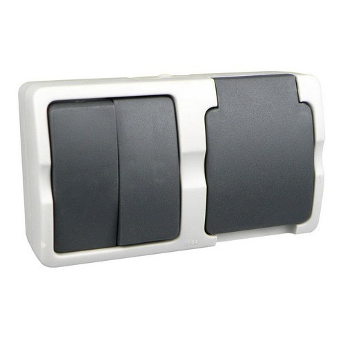 Ratio WD Combinatie WCD + Serieschakelaar Opbouw Horizontaal - Afbeelding 2