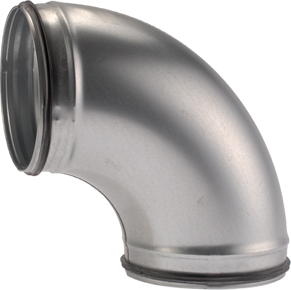 Spiralo gladde bocht 90 graden 125mm rubber