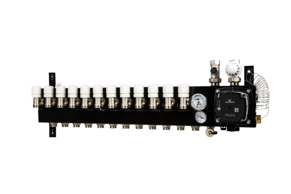 VTE Slim Verdeler 12-groeps Grundfos UPM3 A-label pomp