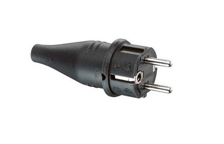 Stekker rubber met randaarde