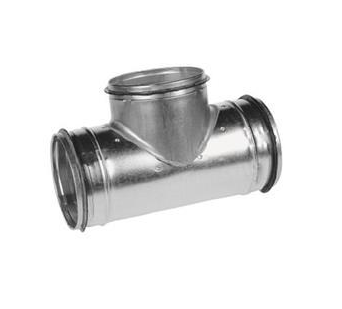 Spiraliet T-stuk 125 mm