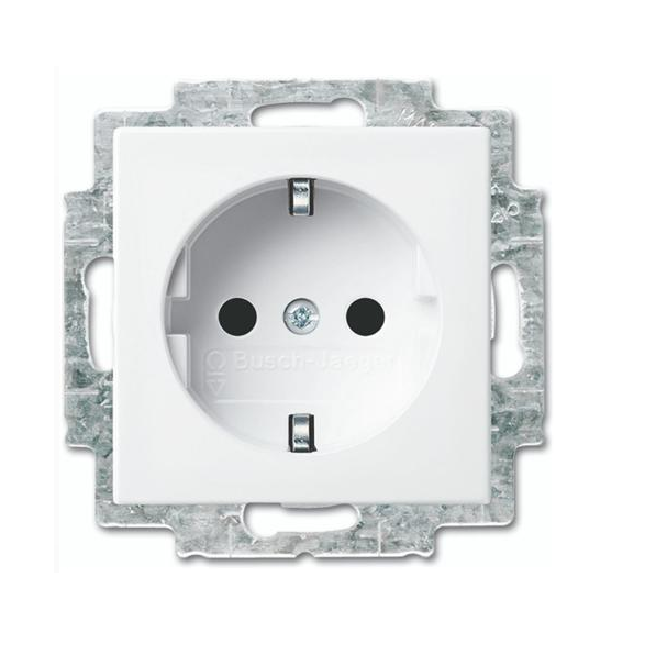 Busch-Jaeger Balance Wandcontactdoos 1V + Randaarde