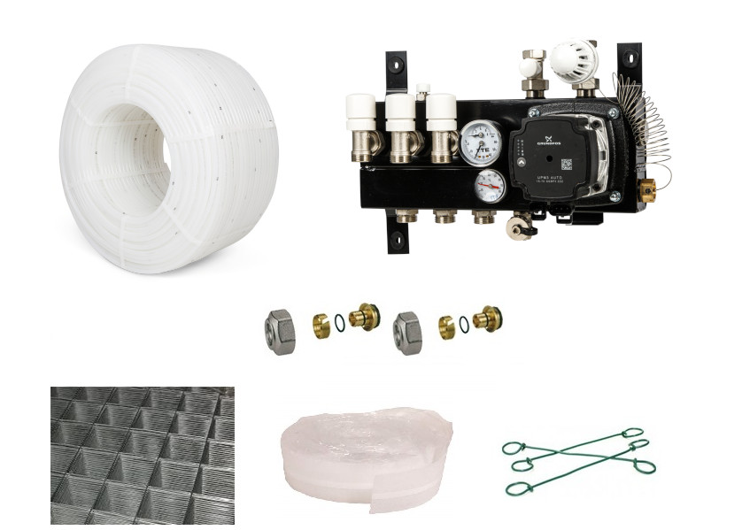 PE-RT vloerverwarming set 92 36m2