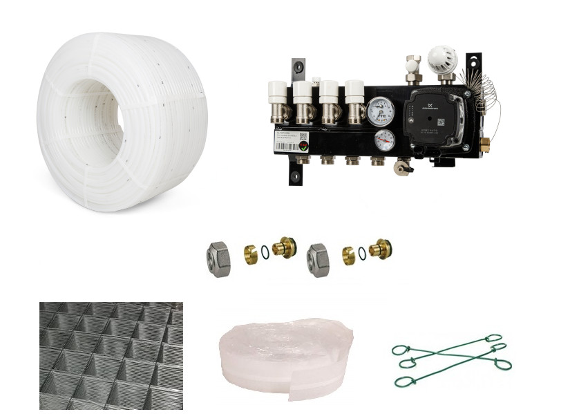 PE-RT vloerverwarming set 93 48m²