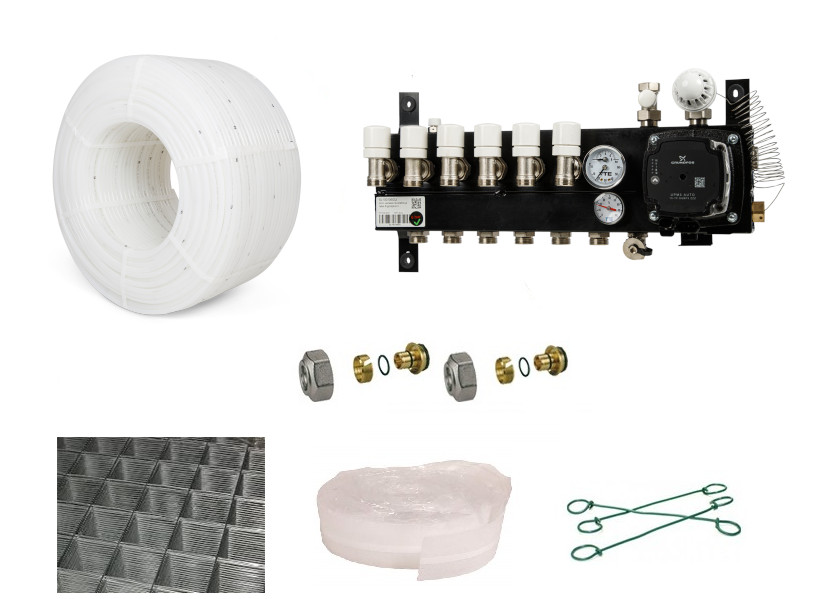 PE-RT vloerverwarming set 95 72m2
