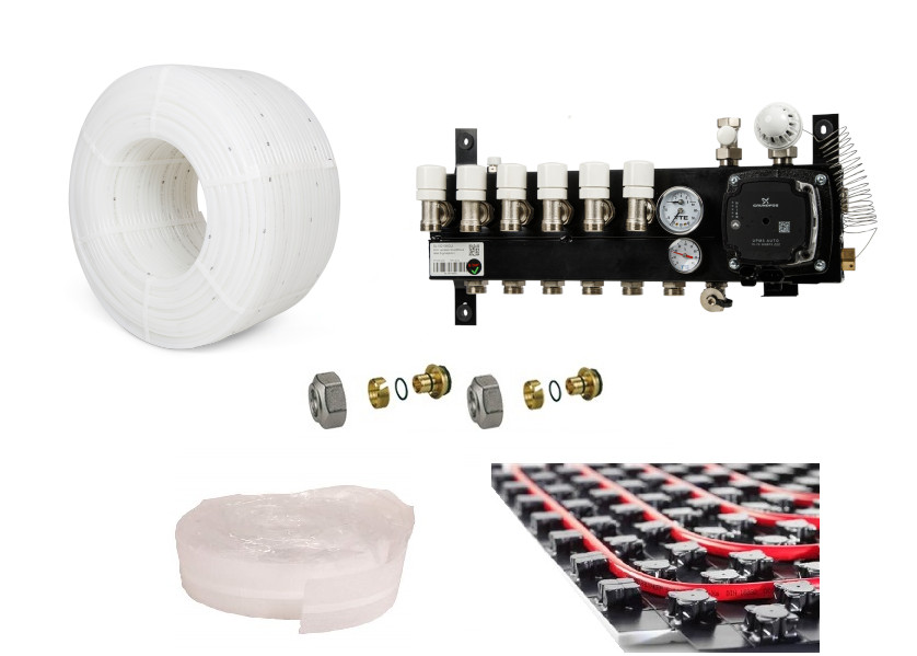 PE-RT vloerverwarming set 104 72m2