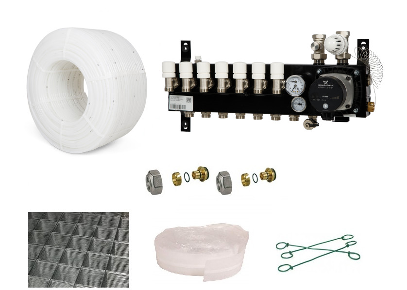 PE-RT vloerverwarming set 96 84m2