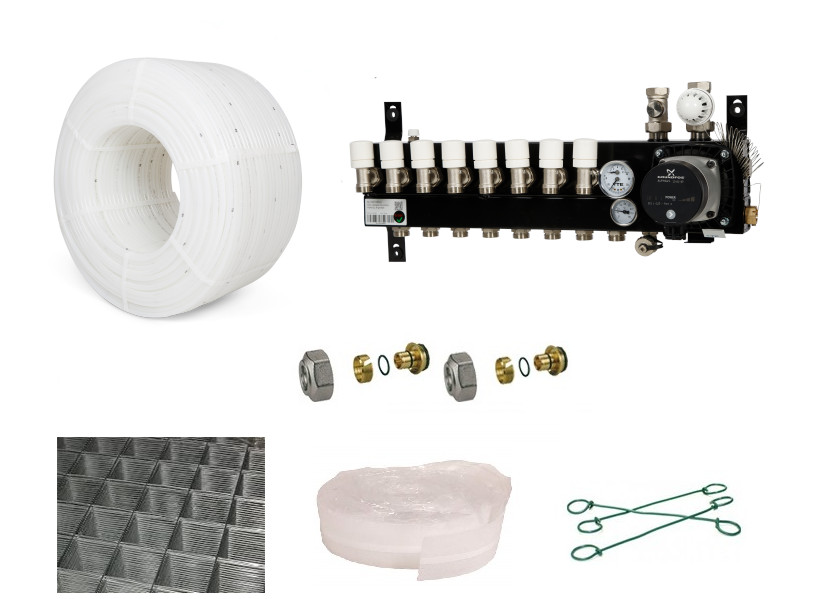 PE-RT vloerverwarming set 97 96m2