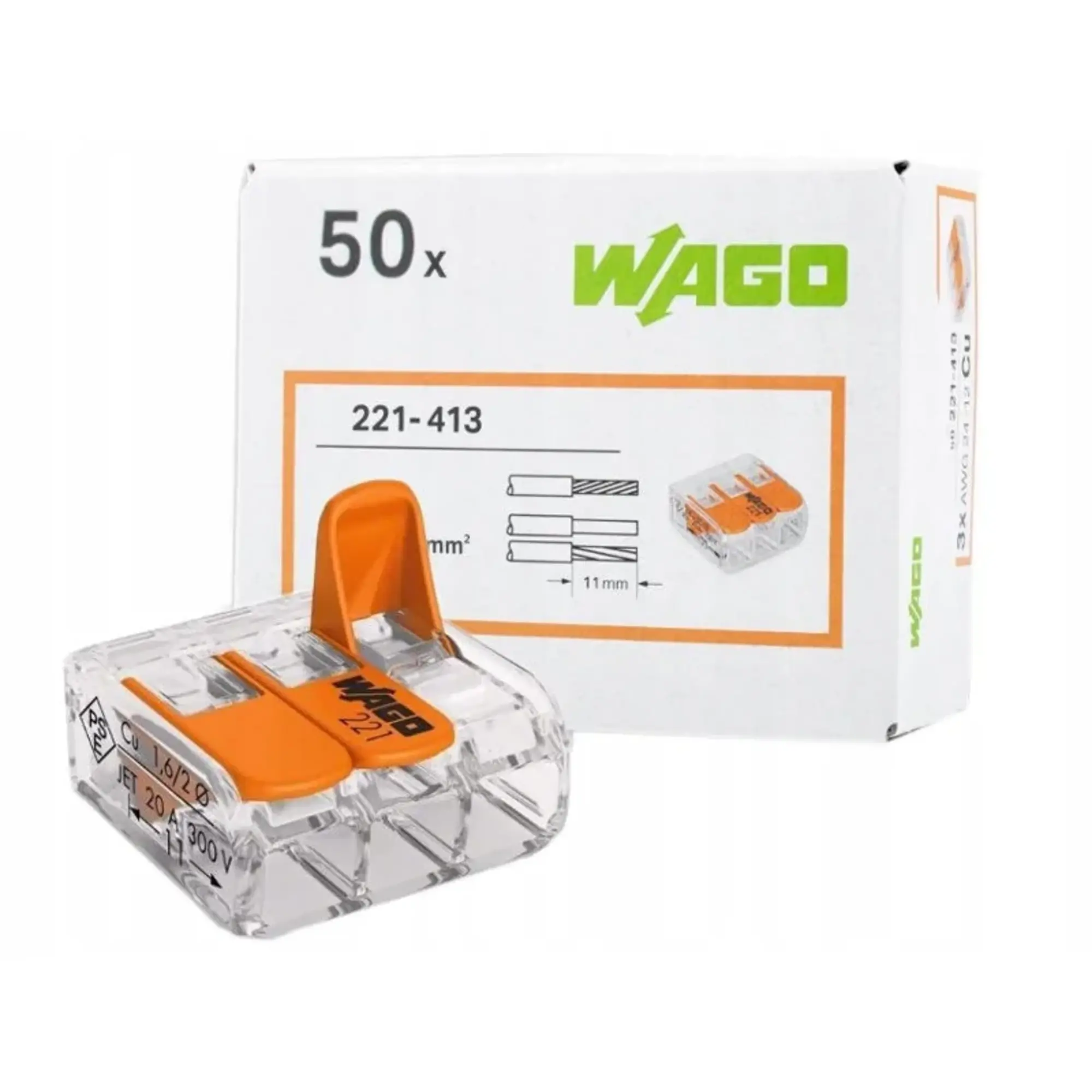 Lasklem wago 3v soepel (doos 50st)