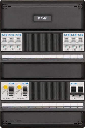 Eaton Groepenkast 1-Fase, 6 Groepen, 2 Aardlekschakelaars