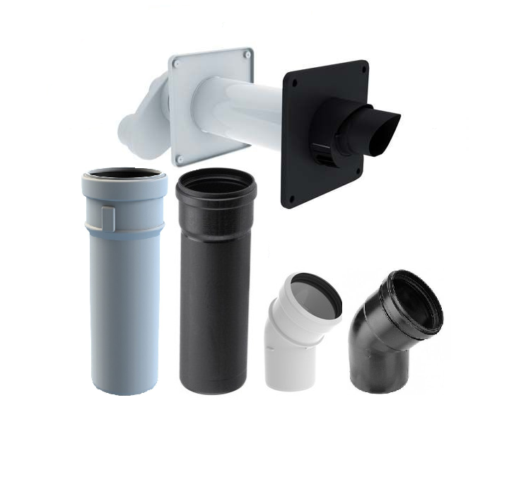 Muurdoorvoer/Geveldoorvoer PP Set 3 (80/80)