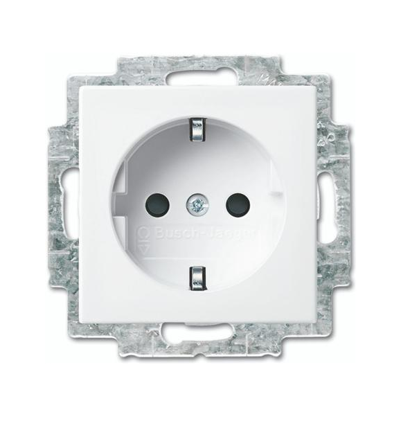 Busch-Jaeger Balance Wandcontactdoos 1V + Randaarde KV