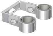 Sol dubbele beugel+rubb 22mm