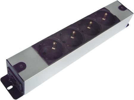 Sol contactdooscombi 4v zwart/alu