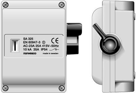 SOLAR WERKSCHAK.3P+N+A 25A IP54