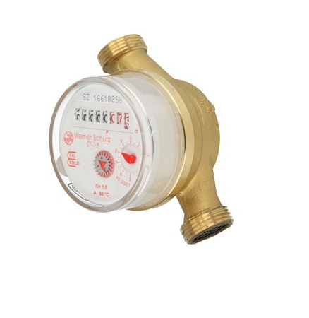 Watermeter 1-straalmeter 2,5 m³ 3/4" incl. ijkkosten