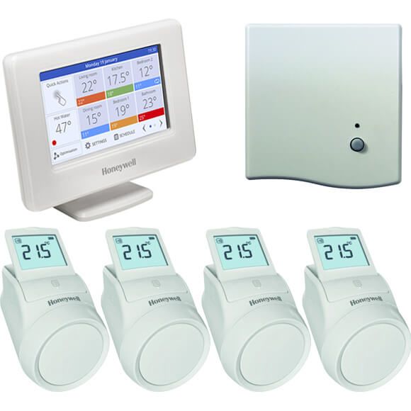 Honeywell Home Evohome Multi Zone (4 Zones) WiFi Pakket Opentherm Inclusief Ketelpakket