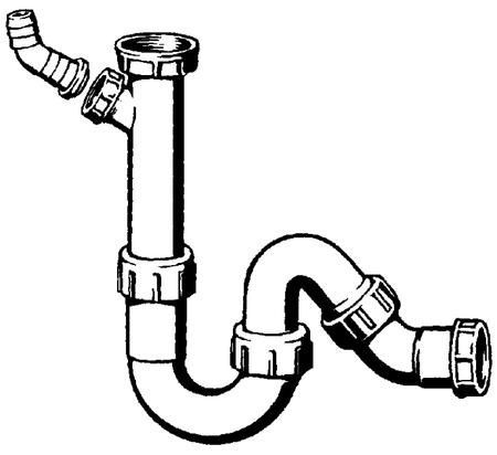 Viega Keuken sifon 1 1/2 x 40 wit