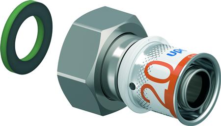 Uponor S-Press Plus Rechte 2- Delige Schroefbus 20 x 3/4