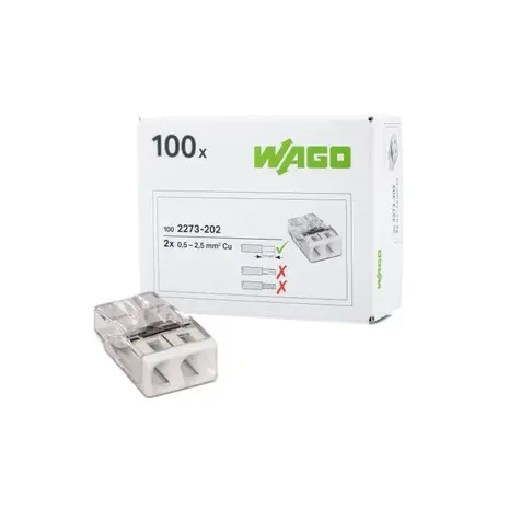 Lasklem wago 2-polig (doos 100st)
