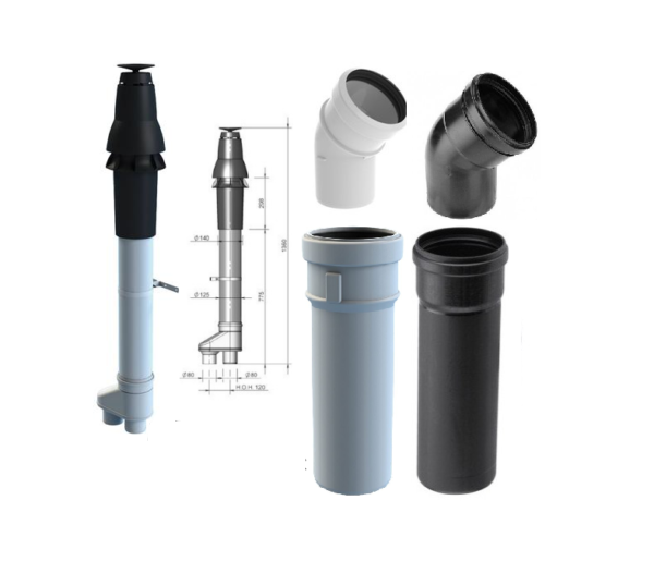 Dakdoorvoer PP Set 2 (80/80)