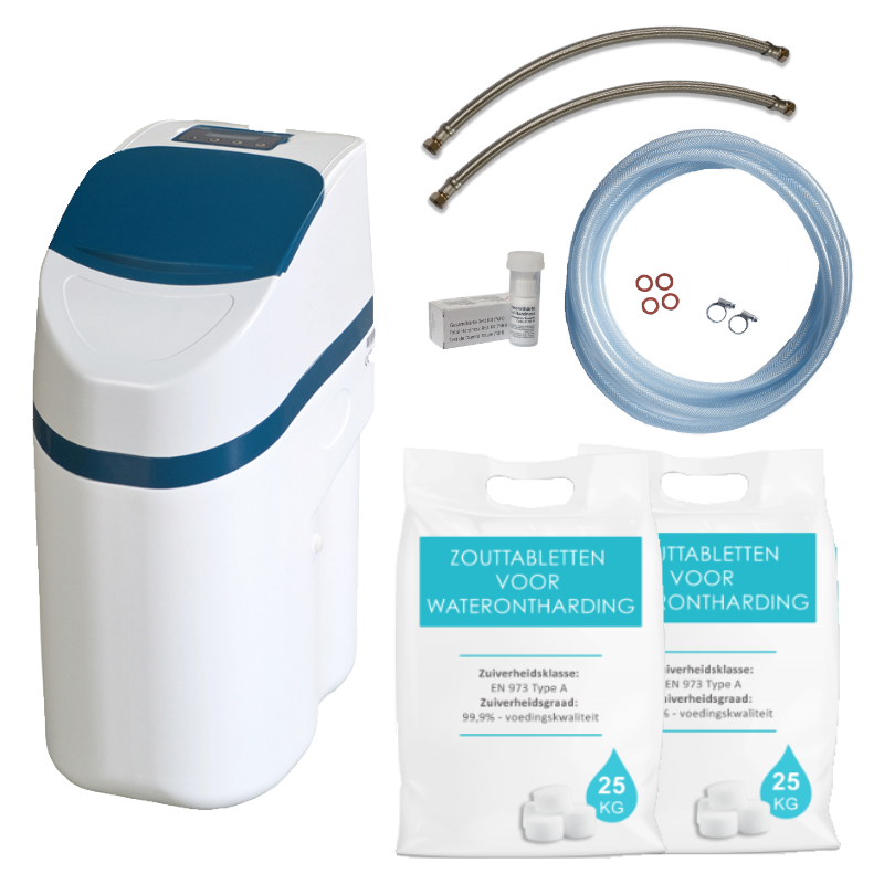 Waterontharder Aquanero 7 Liter (1-4 Personen) - Inclusief Aansluitset