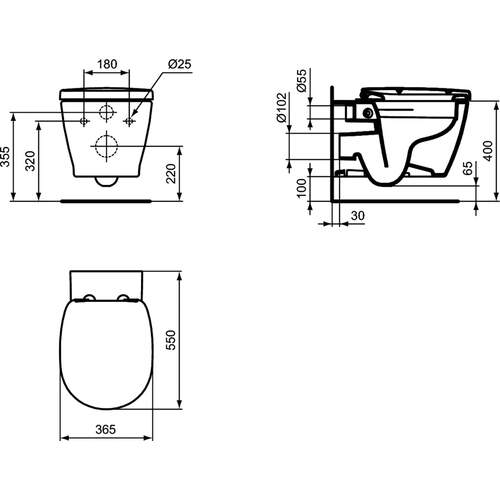 Ideal Standard Connect Rimless + Softclose zitting Wit - K876601 - Afbeelding 5