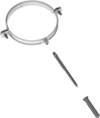 Burgerhout Aluminium Beugel 100xM8 Wit