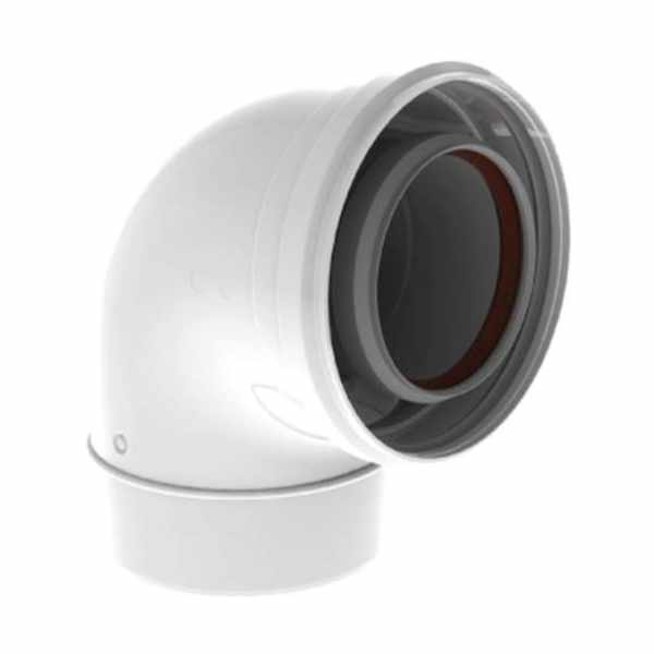 Burgerhout Twinsafe Concentrisch Bocht 90 graden 60/100