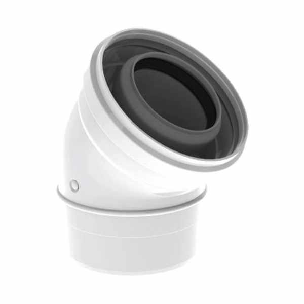 Burgerhout Twinsafe Concentrisch Bocht 45 graden 60/100