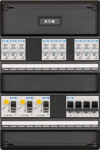 Eaton Groepenkast 3-Fase, 9 Groepen, 3 Aardlekschakelaars