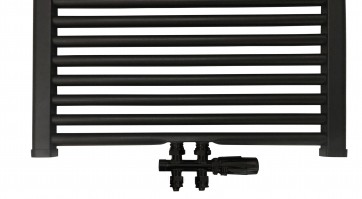 Radiator aansluitset Mat-Zwart Recht - Afbeelding 2