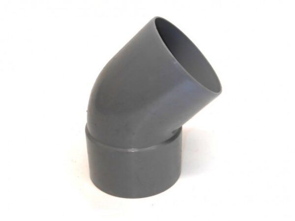 Pvc bocht 90mm, mof/spie 45 graden