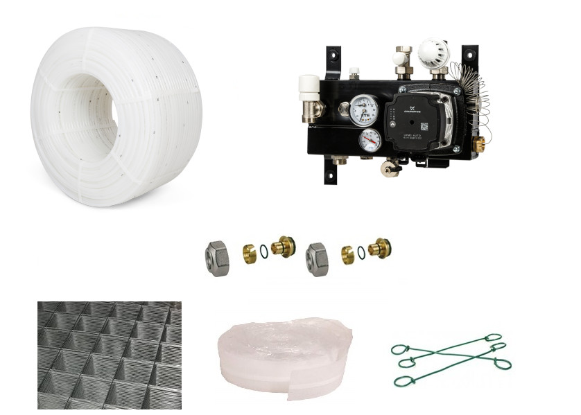 PE-RT vloerverwarming set 80 12m2