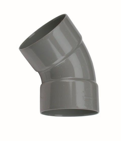 Pvc bocht 90mm, mof/mof 45 graden