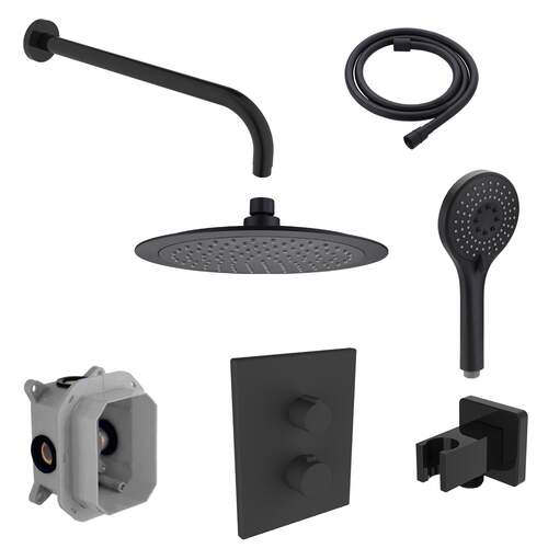 Comfort Line UP! Inbouwset Regendouche Mat Zwart