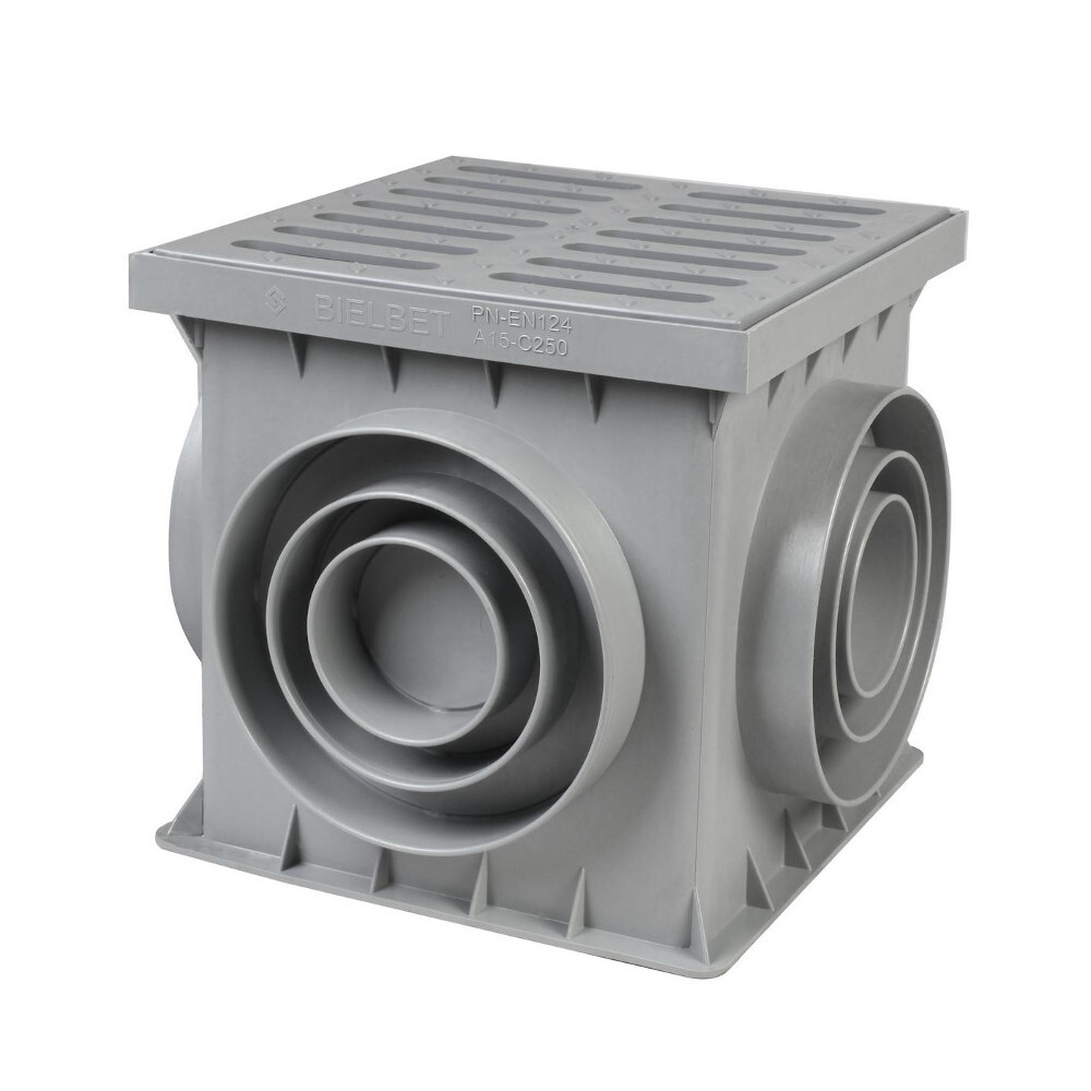 Tuin Drain Afvoerput 250x250x250 Grijs