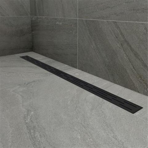 Brondby RVS Douchegoot 900MM Zwart - Afbeelding 2