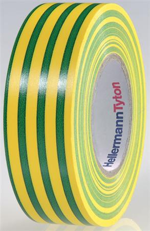 Sol isolatietape 19mm 20m groen/geel
