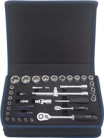 Sol dopsleutelset 1/4" + 1/2" 53-delig