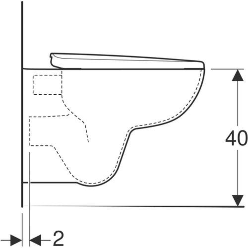 Geberit 280 WC Pack WC + Zitting - Afbeelding 5