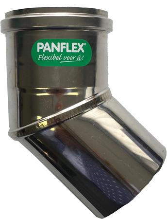 Enkelwandige Rookgas Bocht 45 Graden Mof/Spie 80MM